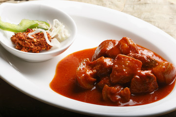 Pork Vindaloo - The most popular food amongst the Goans