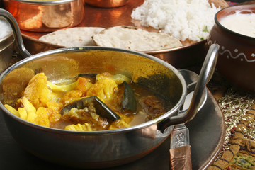 Cauliflower Brinjal Curry