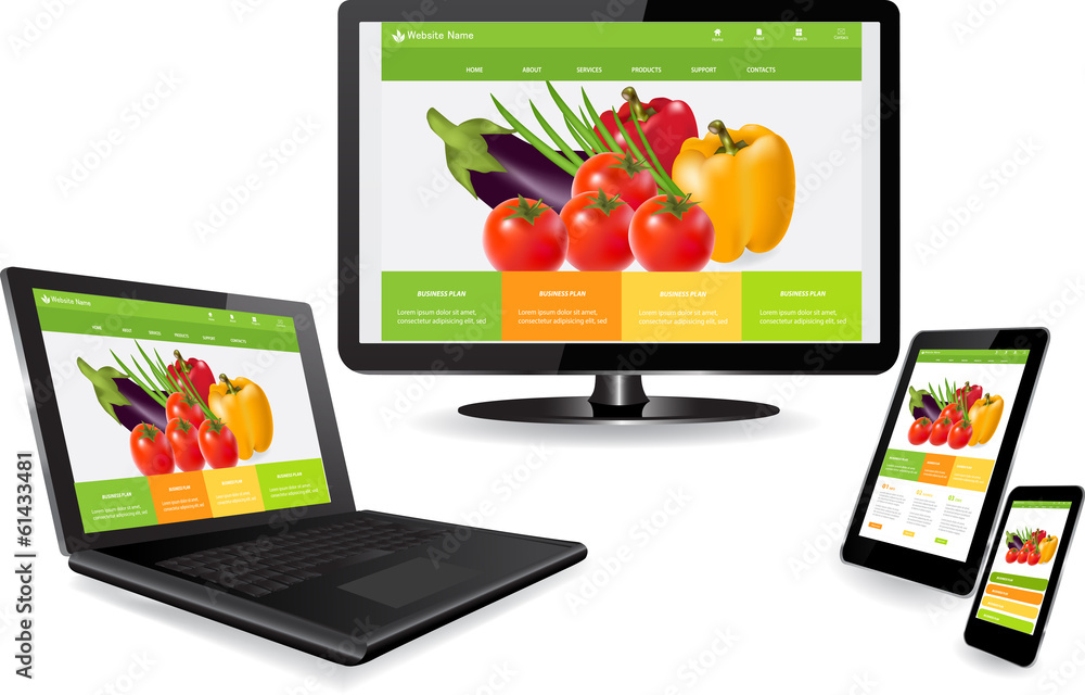 Wall mural responsive web design