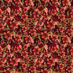 Vintage floral seamless background