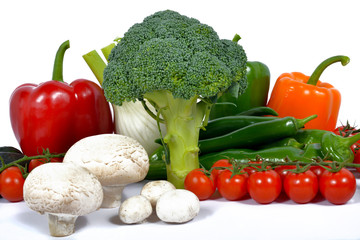 broccoli surround different seasonal vegetables