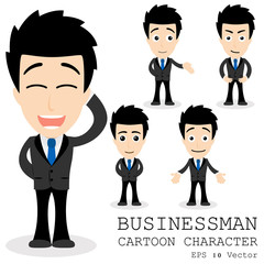 Businessman cartoon character EPS 10 vector