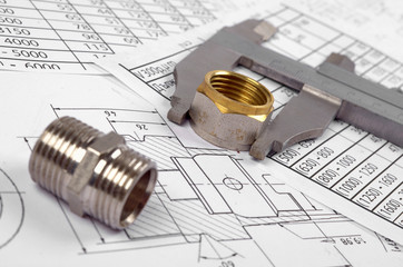 calipers, Plumbing Fittings, Flanges, Nuts