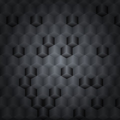 Black vector technology background with 3D effect for your desig