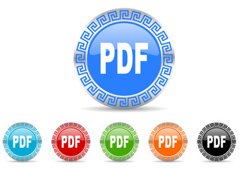pdf icon vector set
