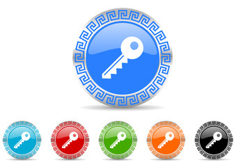 key icon vector set