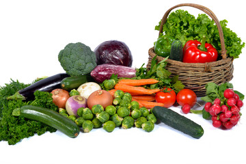vegetables and basket