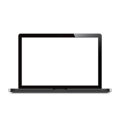laptop open screen white background