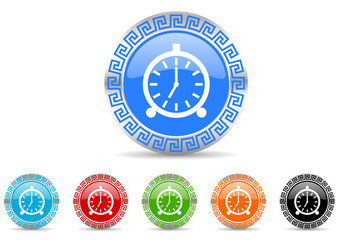 alarm icon vector set