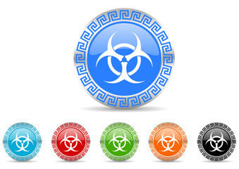biohazard icon vector set