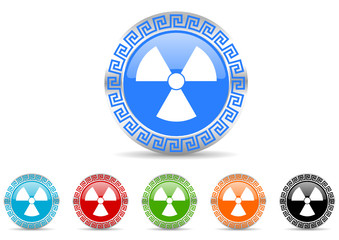 radiation icon vector set