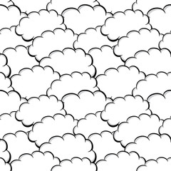 Seamless white cloud pattern.