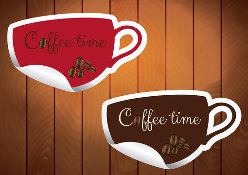 Coffee time sticker