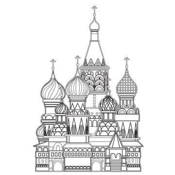 Saint Basil cathedral , Moscow, vector
