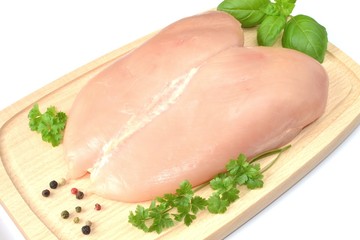 raw chicken fillets