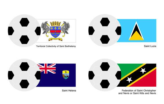 Saint Barthelemy, Saint Lucia, Saint Helena and Saint Kitts Flag