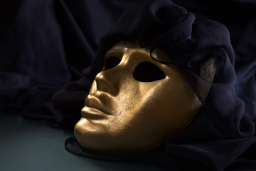 Old gold Venetian mask