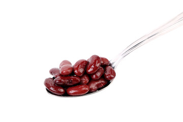 Preserve beans on a spoon.