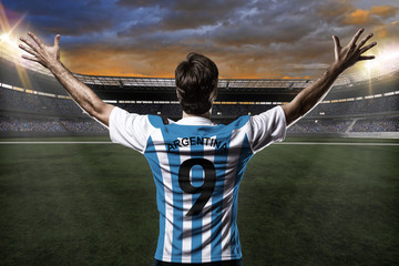 Fototapeta na wymiar Argentinian soccer player