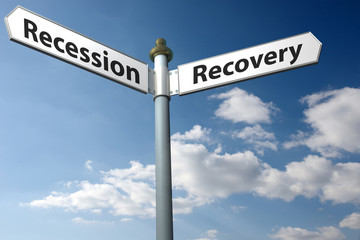 Fototapeta premium recession or recovery