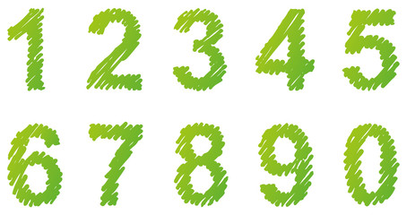 Vector hand-drawn font  shaded marker