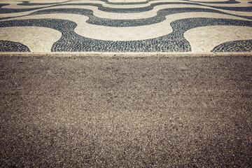 Copacabana Beach mosaic in Rio de Janeiro, Brazil