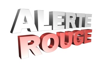 alerte rouge 3D couleur