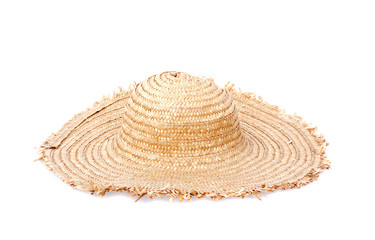 straw hat isolated on white background
