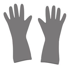 cartoon image of winter gloves