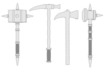 cartoon image of hammer set