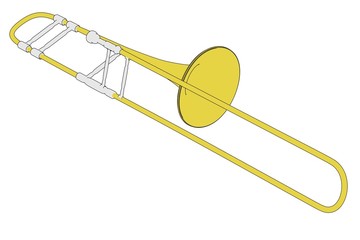 cartoon image of trumpet instrument