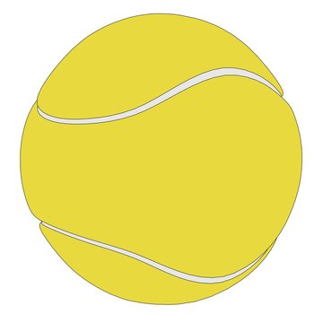 cartoon image of tennis ball