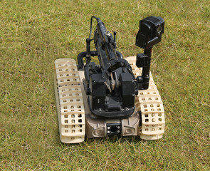 A Bomb Disposal Remote Control Robot Device.
