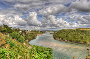 A view of the "Gannel" estuary, Newquay, Cornwall, UK.
