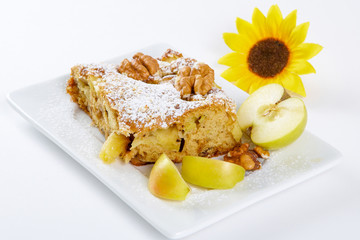 slice of tasty homemade apples pie