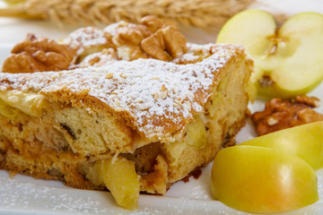 slice of tasty homemade apples pie