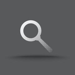 Vector of transparent magnifying glass icon