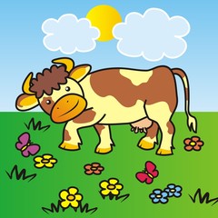 Obraz na płótnie Canvas cow