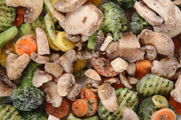 frozen vegetable background