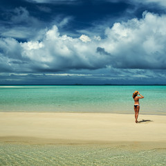 Woman at beach