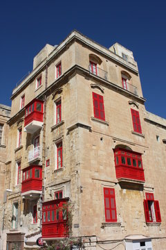 Valletta Malta balconies architecture