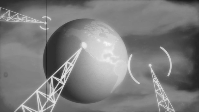 A vintage style news opening theme, B&W