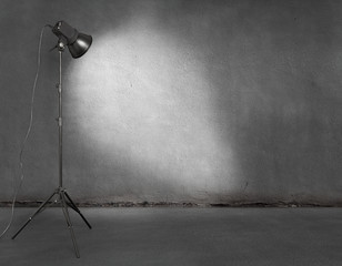 photo studio in old grunge room
