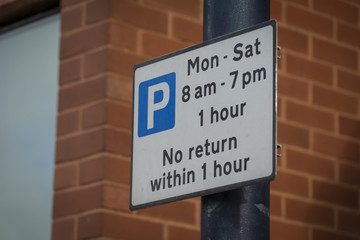 Parking sign