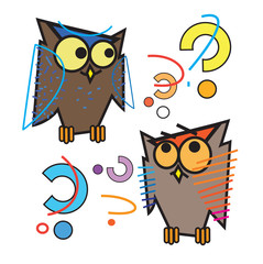 owls abstract