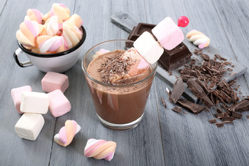marshmallow e cioccolato caldo