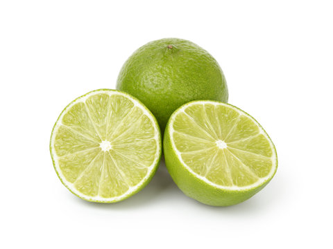 fresh lime with halfs