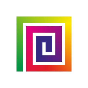 square rainbow spiral