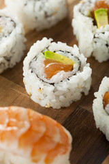 Healthy Japanese Salmon Maki Sushi