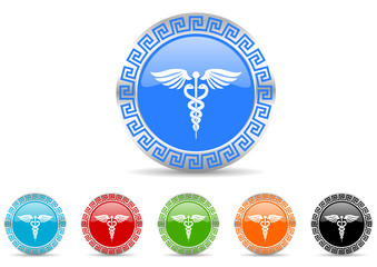 hospital icon vector set